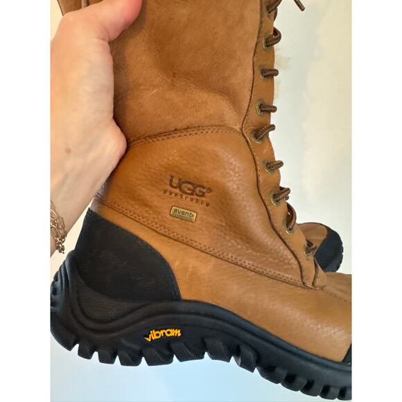 UGG Australia Adirondack XXV Waterproof Tall Lace-Up Snow Boots Chestnut US 8 - Picture 3 of 8